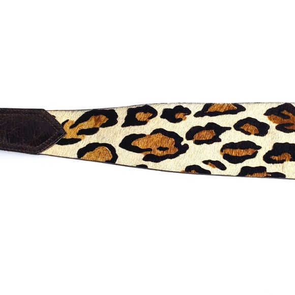 B-Low the Belt Wide Ponyhair Waist Leather Belt L - Picture 3 of 11